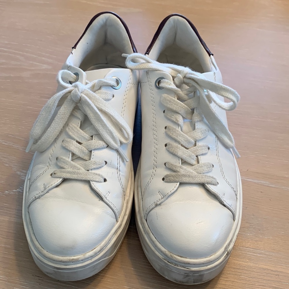 Zara Leather Sneakers EU Size 38, US Womenโs 7.5, good condition